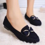 women's black work flat shoes - Image 2