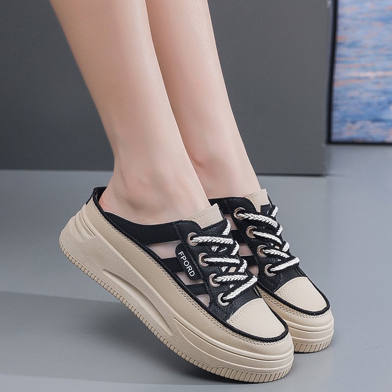 O1CN01cPOQuF1HKy8D3yxe3_!!2588400740-0-cib half-slippers women's high-end mesh sandals - Image 1