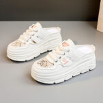 Shoes for women 2025 new thick-soled inner height-enhancing half-slippers - Image 4