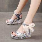 Fish Mouth Large Size Wedge Heel Sandals Women - Image 2