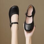 Big brand shoes genuine leather wedge heel - Image 4