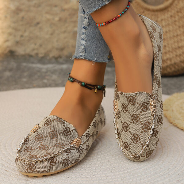 Cross-border new color matching cloth lazy flat shoes