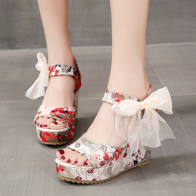 O1CN01vMU76E1FXflziiC4e_!!2213310650497-0-cib Fish Mouth Large Size Wedge Heel Sandals Women - Image 1