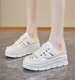 Shoes for women 2025 new thick-soled inner height-enhancing half-slippers - Image 7