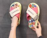 Yi'erkang Internet celebrity graffiti slippers for women
