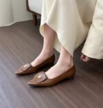 women 2025 spring flat heel soft leather shoes - Image 5