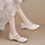 Big brand shoes genuine leather wedge heel - Image 2