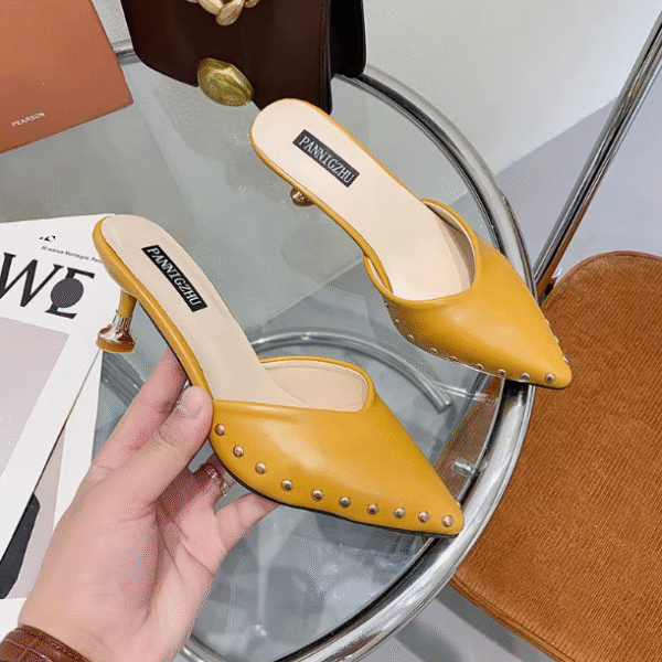 Rivet half slippers for women summer outdoor wear