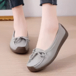 Summer slip-on shoes for mothers with cowhide soles