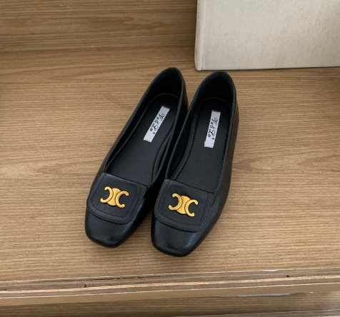 shallow mouth flat slip-on lazy shoes grandma shoes