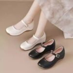 Big brand shoes genuine leather wedge heel - Image 5