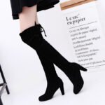 European and American over-the-knee boots high heels women's boots large size foreign trade boots - Image 2