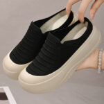 shallow-mouth height-increasing shoes, simple soft-soled half-support - Image 2