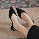 Simple Pointed Toe Square Heel Sandals Women's High Heel Strap Fashion Women's Shoes - Image 3