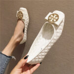 Breathable Work Flat Thick Heeled Soft Sole Non-slip Small Size Single-layer Shoes plus size Women's Shoes - Image 3