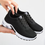 fly woven breathable mesh shoes, thick soles, cushioning air cushion shoes - Image 2
