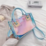 jelly laser bag pvc handbag stylish women's bag shoulder messenger bag transparent bag - Image 3