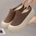 shallow-mouth height-increasing shoes, simple soft-soled half-support