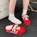 New Women's Shoes Women's Sneakers Student Shoes White Shoes Low-Top Round Toe Straps - Image 7