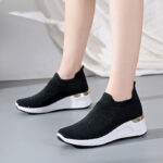 inner height-enhancing thick-soled women's shoes breathable mesh single shoes breathable and comfortable - Image 3