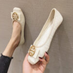 spring bean shoes pregnant women's one-step low-mouth driving shoes all-match for all seasons - Image 3