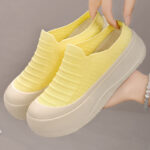 shallow-mouth height-increasing shoes, simple soft-soled half-support - Image 3