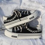 spring breathable student shoes height-increasing platform casual canvas shoes women's