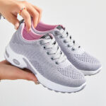 fly woven breathable mesh shoes, thick soles, cushioning air cushion shoes - Image 3