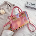 jelly laser bag pvc handbag stylish women's bag shoulder messenger bag transparent bag - Image 5
