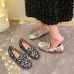 Internet Celebrity Versatile Square-Toe Soft-Soled Beanie Shoes for Women - Image 4
