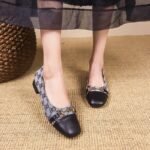 New Entry Light Luxury Retro Thick Heeled Four Seasons Single-layer Shoes Mary Jane Women's Shoes - Image 5