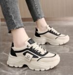 sports leather height increasing shoes women's shoes student fashion Korean style - Image 4