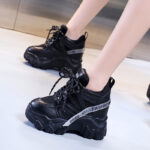 Women's Spring/Autumn New Casual Mesh Chunky Shoes with Hidden Height, - Image 2