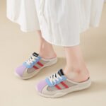 Korean style closed-toe half-slipper shoes for women, - Image 3