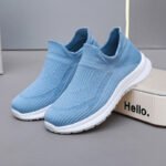 Women's new spring and autumn fashion casual sports shoes, single shoes wholesale, breathable trendy mesh flyknit sports women's shoes - Image 3