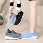 Breathable Flyknit Mesh Shoes, Soft Sole Casual Sports Shoes, - Image 6