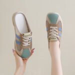 Korean style closed-toe half-slipper shoes for women, - Image 9