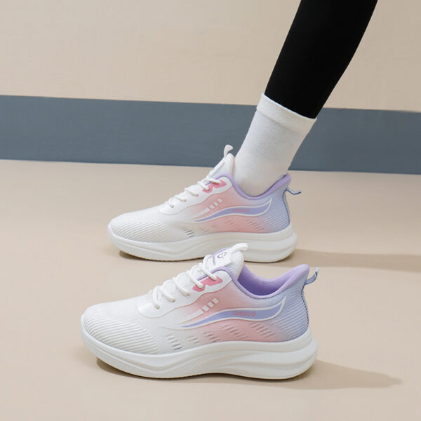 Trendy Korean style women's flyknit sneakers, spring 2025