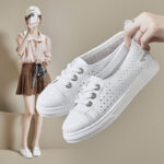 New Style White Sneakers for Women, Hollowed-out Breathable Student Sneakers,   Trendy Street Style - Image 11