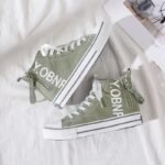 New high-top canvas shoes for women, ulzzang style, versatile white sneakers - Image 3