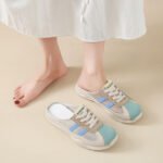 Korean style closed-toe half-slipper shoes for women, - Image 2