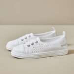New Style White Sneakers for Women, Hollowed-out Breathable Student Sneakers,   Trendy Street Style - Image 3