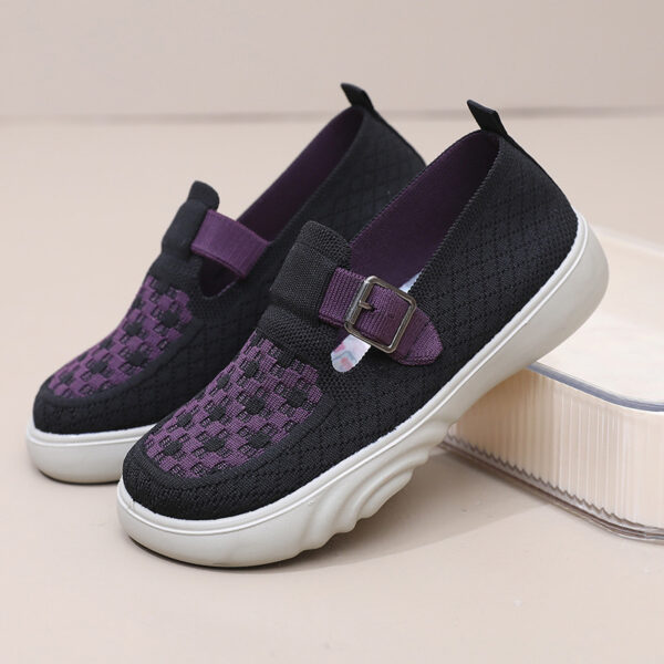 Women's cross-border old Beijing cloth shoes, soft sole, lightweight slip-on, thick sole casual women's single shoes.