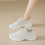 Fashion Single Shoes, Flyknit Mesh Shoes, Breathable Soft Sole Running Shoes, Export Sports Shoes - Image 6