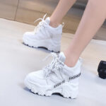 Women's Spring/Autumn New Casual Mesh Chunky Shoes with Hidden Height, - Image 3