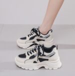 Korean style new chunky sneakers for women, spring 2025, student sports running shoes,