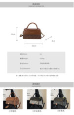 Bags Fashionable Women's Handbags with Stylish Letter Print Shoulder Bags - Image 6