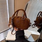 Retro-style frosted bowling bag for women, - Image 3