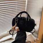 Retro-style frosted bowling bag for women, - Image 5