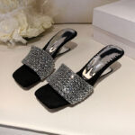 New Model with Rhinestones, Elegant with Dresses, High-Heeled Sandals - Image 6